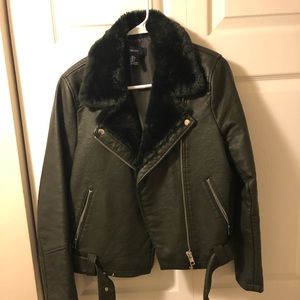 Faux leather/fur jacket